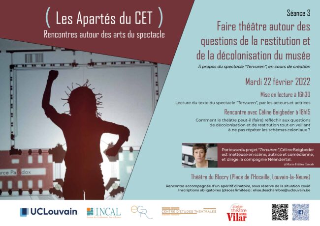 Les Apartés du CET – Faire théâtre autour des questions de la restitution et de la décolonisation du musée
