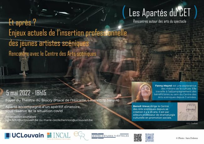 Les Apartés du CET – Et après ? Enjeux actuels de l’insertion professionnelle des jeunes artistes scéniques