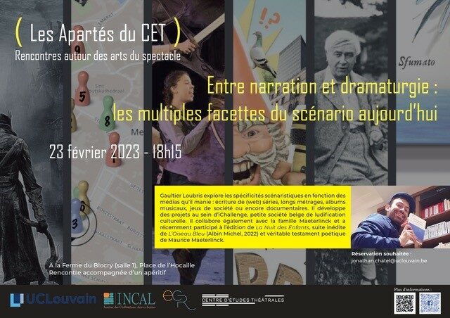 Les Apartés du CET – Entre narration et dramaturgie: les multiples facettes du scénario aujourd’hui