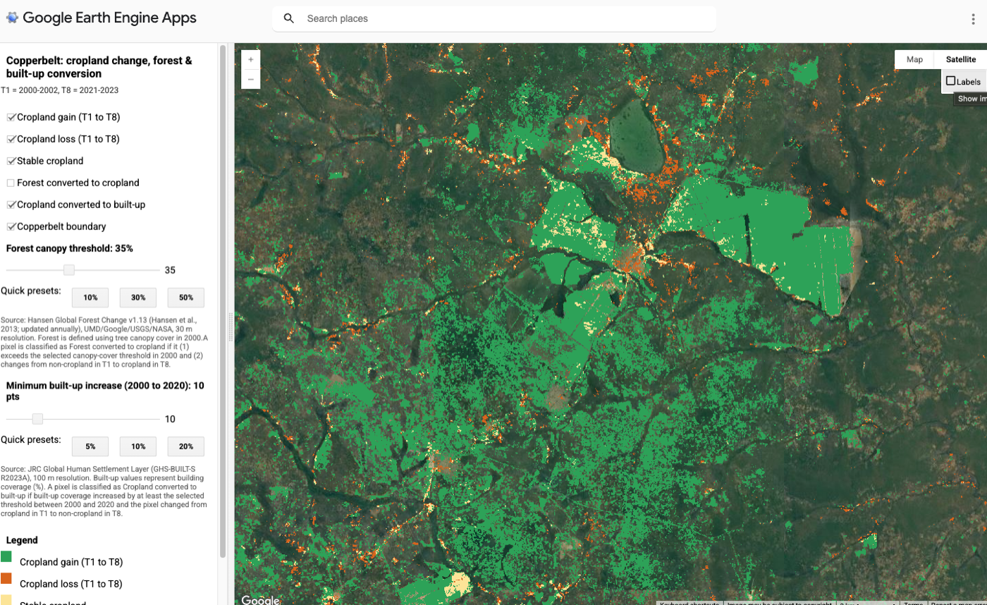 Congo Copperbelt Cropland Maps