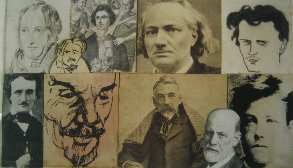 Louis Scutenaire, collage de portraits d’artistes et d’écrivains, Collection Verbeke Foundation, Kemzeke.