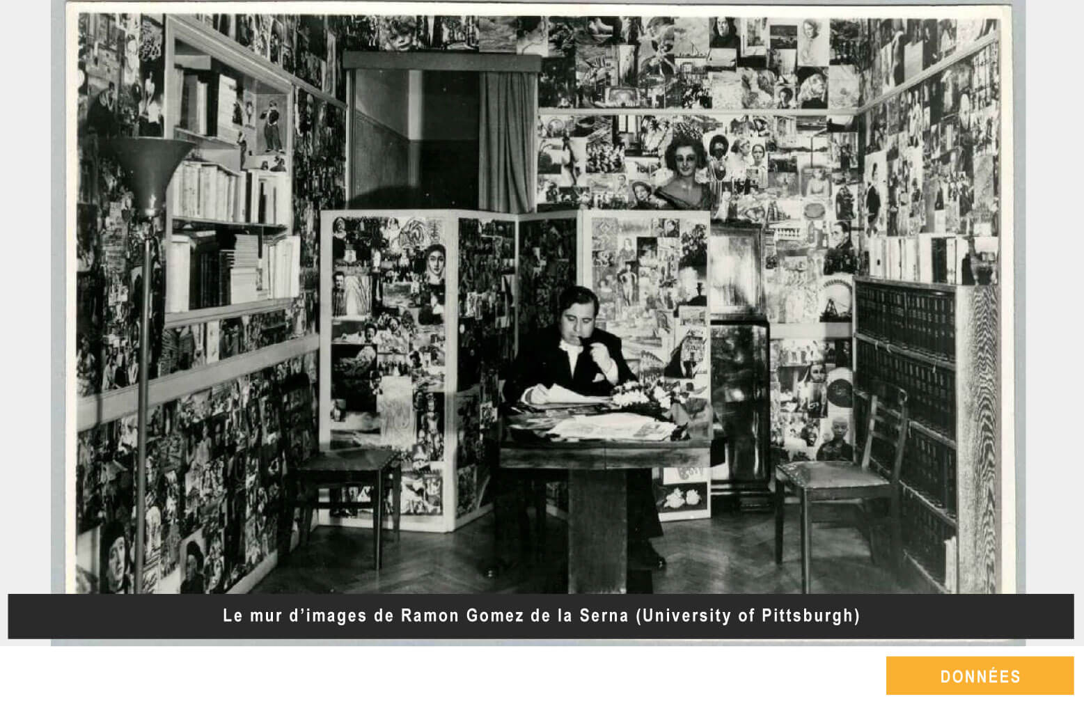 Le mur d’images de Ramon Gomez de la Serna (University of Pittsburgh)