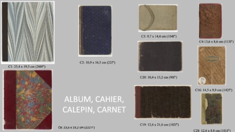 « Album », « Cahier », « Calepin », « Carnet »