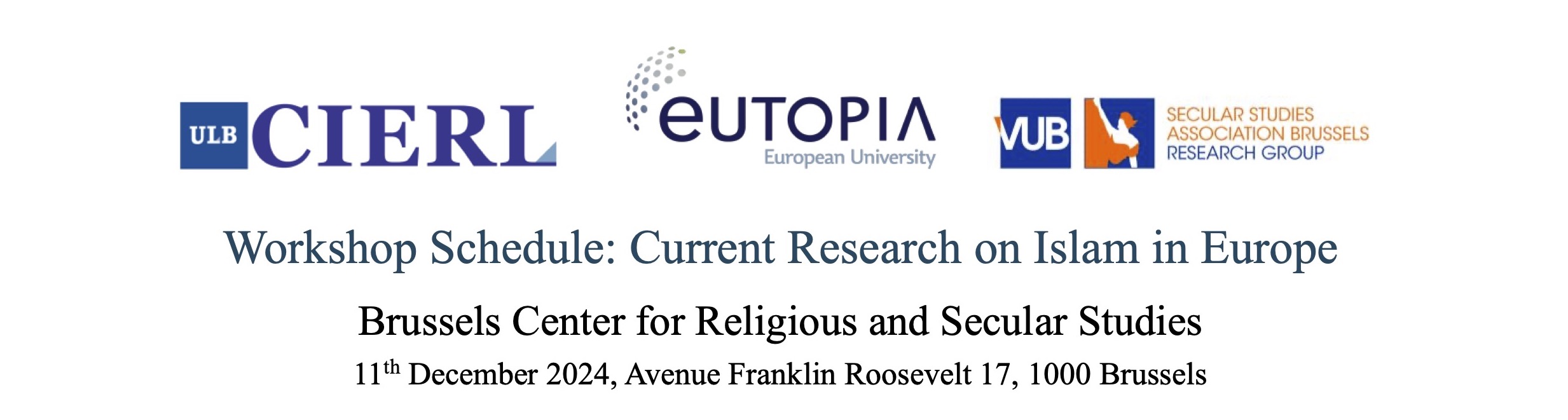 Participation au workshop « Current Research on Islam in Europe »