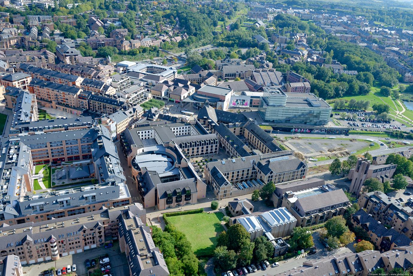 Global view of the UCLouvain site in Louvain-la-Neuve
