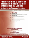 Promotion de la santé et prévention des maladies chroniques au Canada : Recherche, politiques et pratiques, Vol. 40 n°4 - Avril 2020