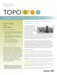Topo, n° 1 - Juillet 2011 - L’environnement bâti et la pratique d’activité physique chez les jeunes