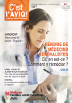 C'est l'AVIQ !, n° 7 - Septembre 2018 - Pénurie de médecins généralistes où en est-on ? comment y remédier ?