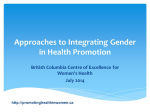 Approaches to Integrating Gender in Health Promotion
